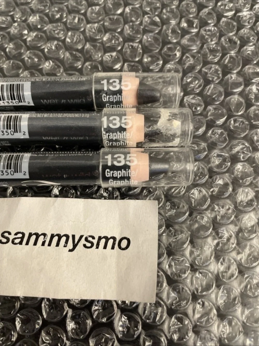 wet n wild IDOL EYES creme shadow pencil 135 Graphite x3 
